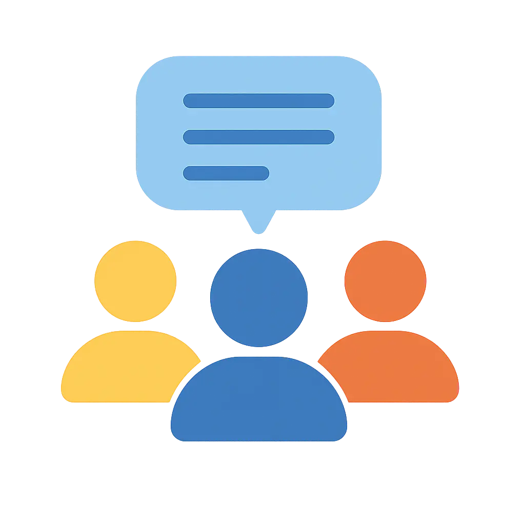 Professionals collaborating icon